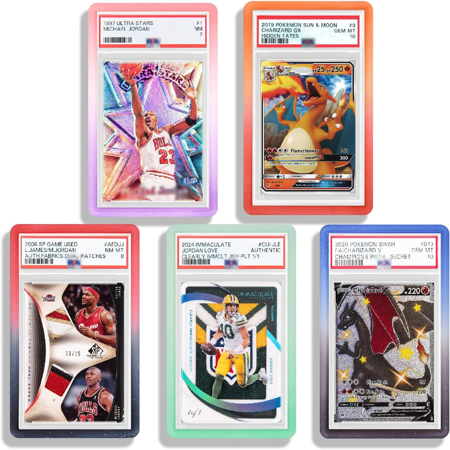 Durable Gradient Multi-color Soft Touch TPU Glitter Bumper Guard for PSA  Graded Cards Slab Edge Protector Case| Alibaba.com