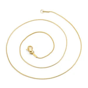 Trendy 18K Gold Plated 316L Stainless Steel Link Chain Choker Necklace Unisex Wedding Anniversary Party Engagement Gift