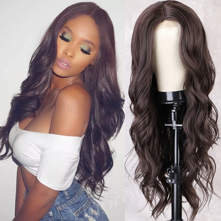 26 Inch Wholesale Premium Synthetic Curly Wigs For Black Women Body