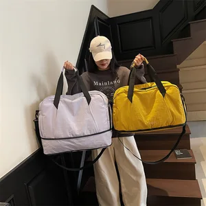 Foreign Trade Development Oxford Unisex Travel Bag Large Capacity Sports Fitness Shoulder Crossbody Duffel Yoga Bag Zipper