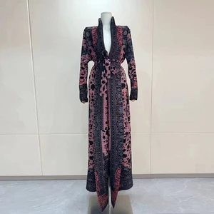 Miyake Traditional Women Abaya Plus Size Pleated Muslim Clothing for Prayer Inspired by Middle East Dubai