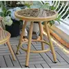 1[Ceramic Tile Coffee Table]Natural Wood Color