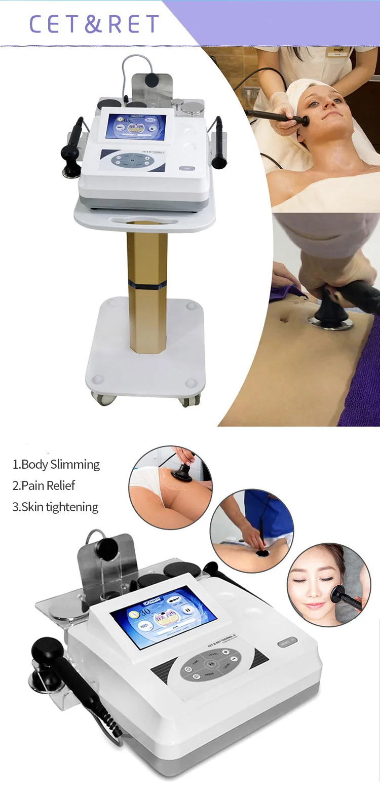 448Khz RF CET RET Physiotherapy Pain Relief System Body Slimming Machine