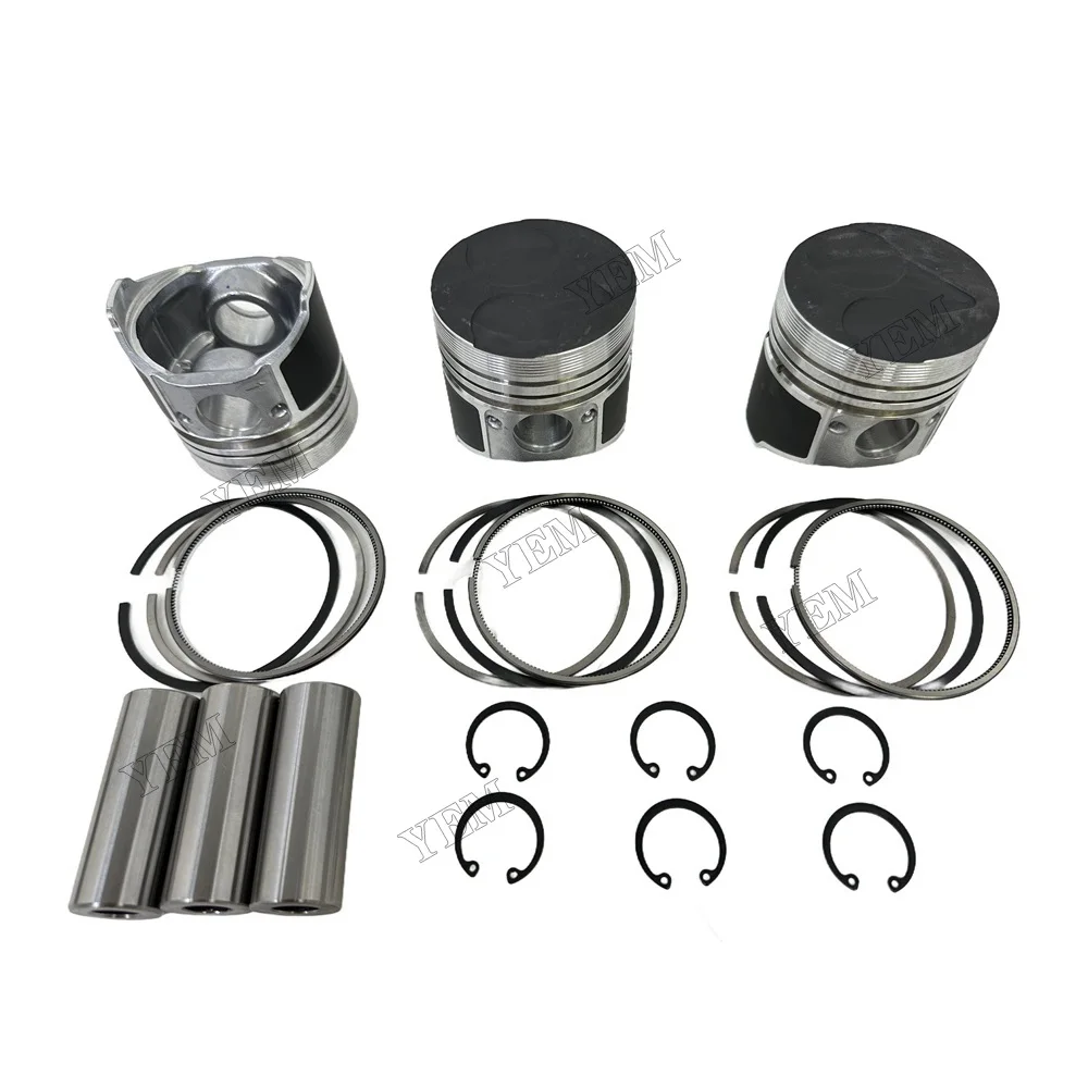 D950 Piston + Piston Rings 15732-21112 1573221112 Compatible With for Kubota Excavator KH41 KH61 KH61H Tractor B7200D B7200E