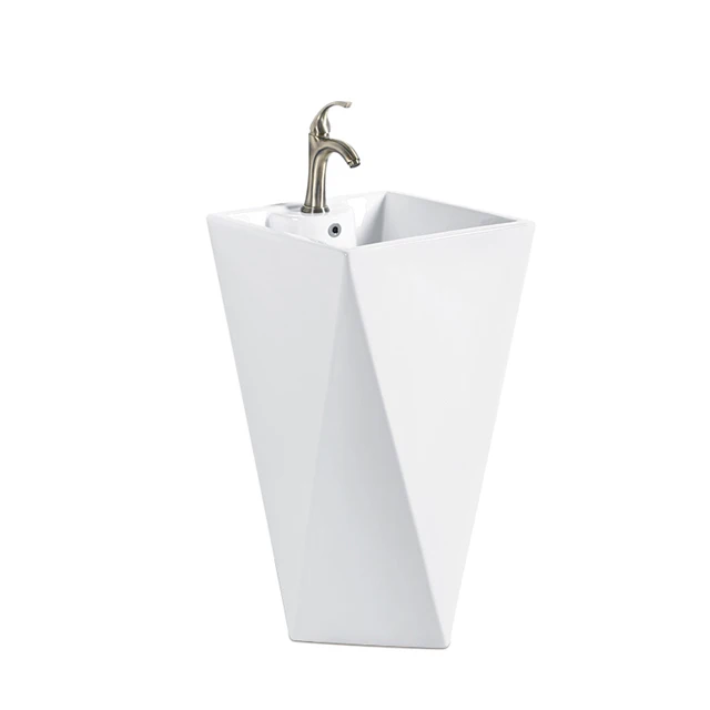 New Style Design Daily Use Hand Wash Basin High Quality Bathroom Ceramic Pedestal Basin