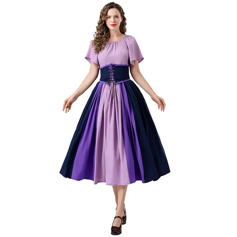 peasant dress purple Anandi Joshi Magenta Silk at Baby & Company These vintage Medieval Purple Peasant Dress Vintage