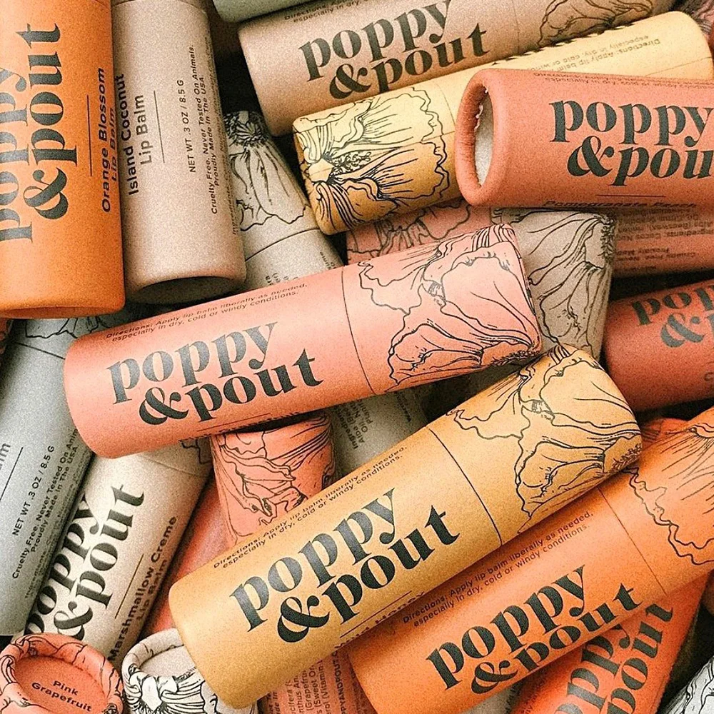Biodegradable Recycled Cardboard Lip Balm/lip Gloss Push up Paper Tube