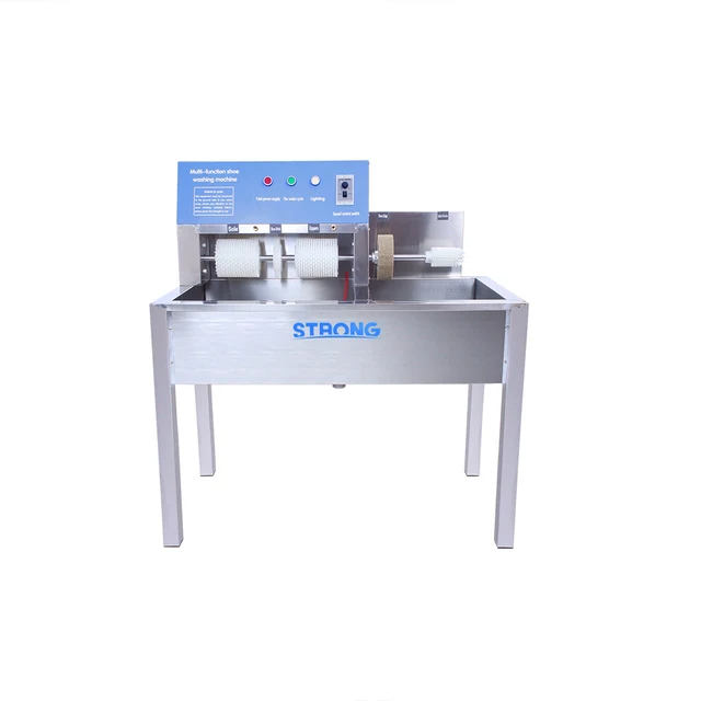 Stainless Steel Automatic Shoe Washing Equipment Commercial Automatic Or Semi-Sutomatic Shoe Polishing Machine With Pool Shoe Wa