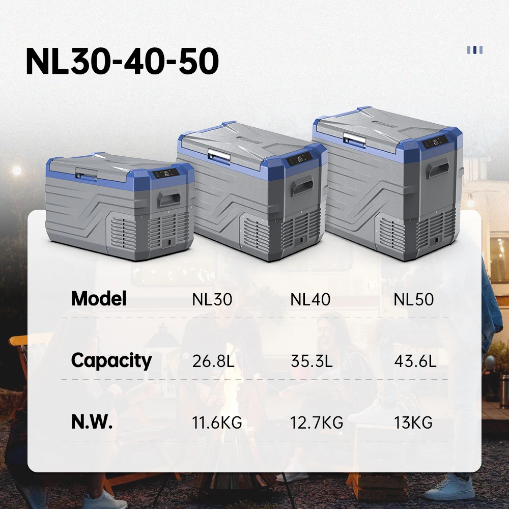 NL50 Alpicool 12V Portable Fridge & Freezer, AC 100-240V Mini