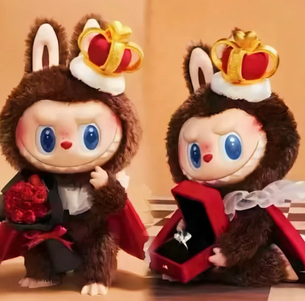 POPMART The Monsters Let's Checkmate Series Labubu King Plush