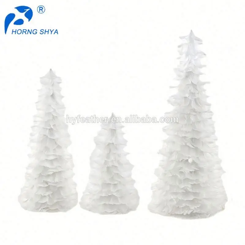 2024 Goose White Feather Christmas Trees for Outdoor Interior Home Office Room Winter Holiday Party Decor Item Ornament Supply
