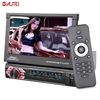 Single 1 DIN 7 inch automatic Retractable FM USB BT Car Audio Radio autostereo Video MP5 DVD player