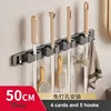 Gun gray/black 50cm 4 mop and 5 hook  mop holder (dual-use)
