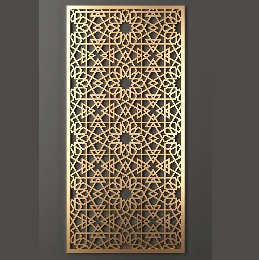 Decorative Muslim Mosque Background Metal Screen Room Divider Wall Panel