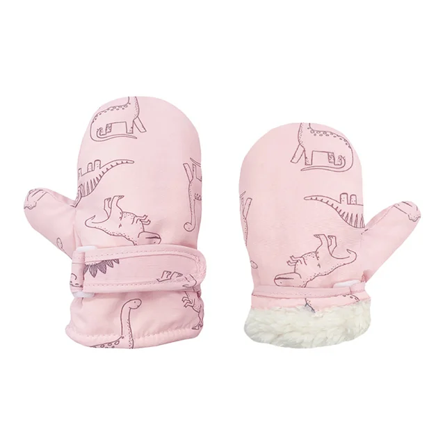 Зимние нейлоновые перчатки без пальцев теплоизоляционные теплые в форме динозавра для мужчин и женщин