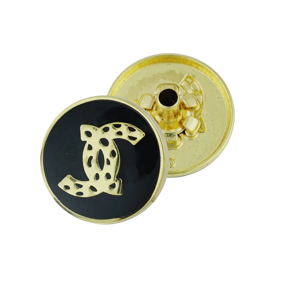 Jinyi Button OEM ODM Custom Brand Logo Design Zinc Alloy Fancy Button Shank Button for Garment