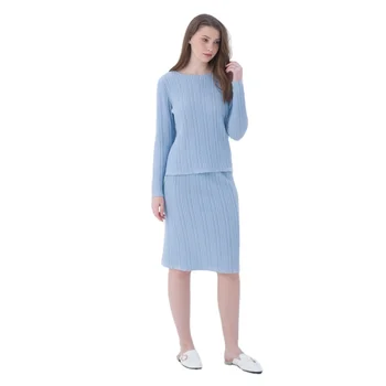 Wholesale Custom Recycle Cashmere Suits Women Knitted Women Clothing Sweater Dress