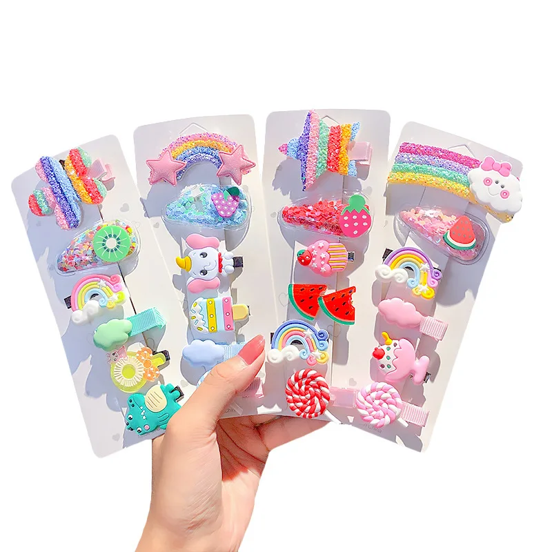 10pcs/set Cute Candy Color Girl Hairpin BB Snap Hair Clips For Kids Styling ed