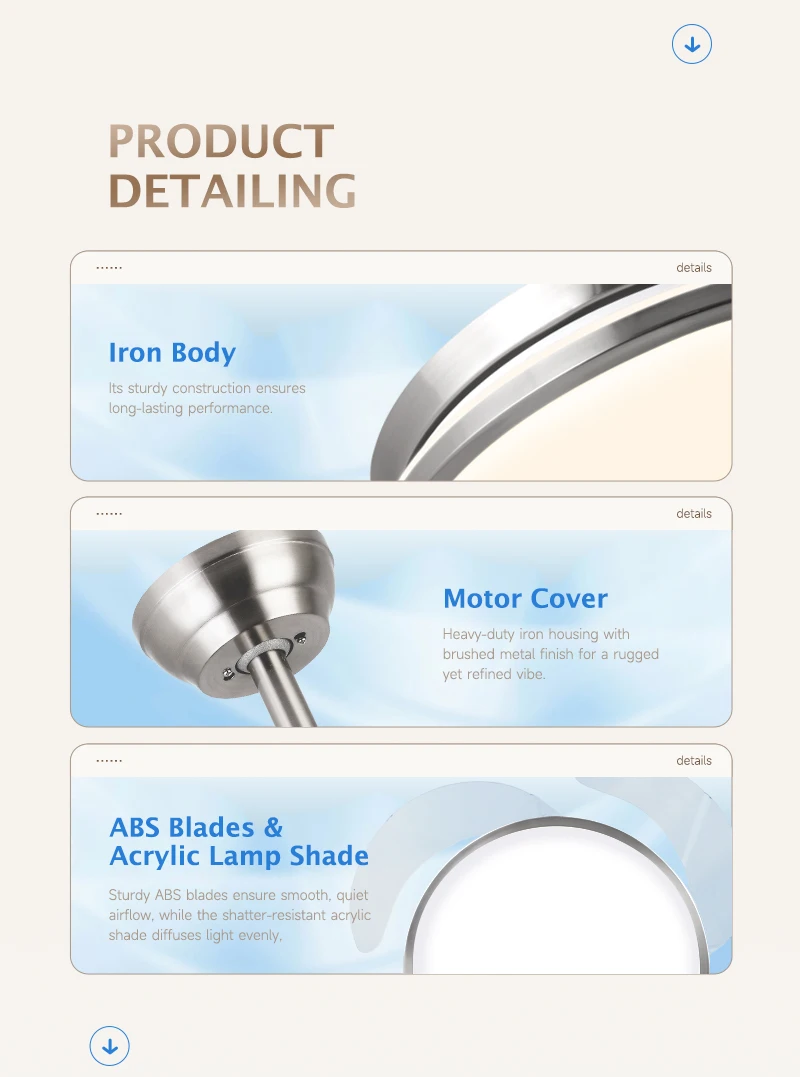Ceiling Fan, 4 ABS Blades, AR-CFL-R-309-G - detail 8