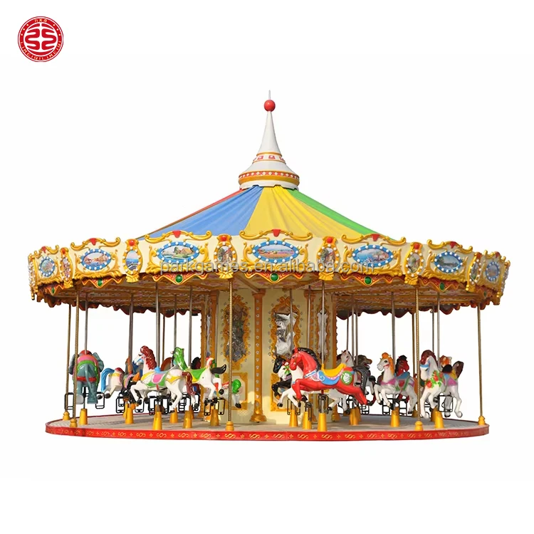 High Quality Commercial Indoor Outdoor Kids Electric Merry Go Round Large Carousel Horse Entertainment Equipment