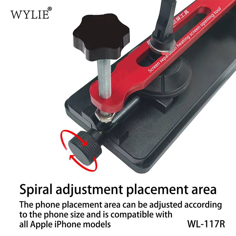 WYLIE WL-117R Heating Screen Opener LCD Separator Fixture for iPhone Samsung Repair Back Cover Frame Disassembly Machine