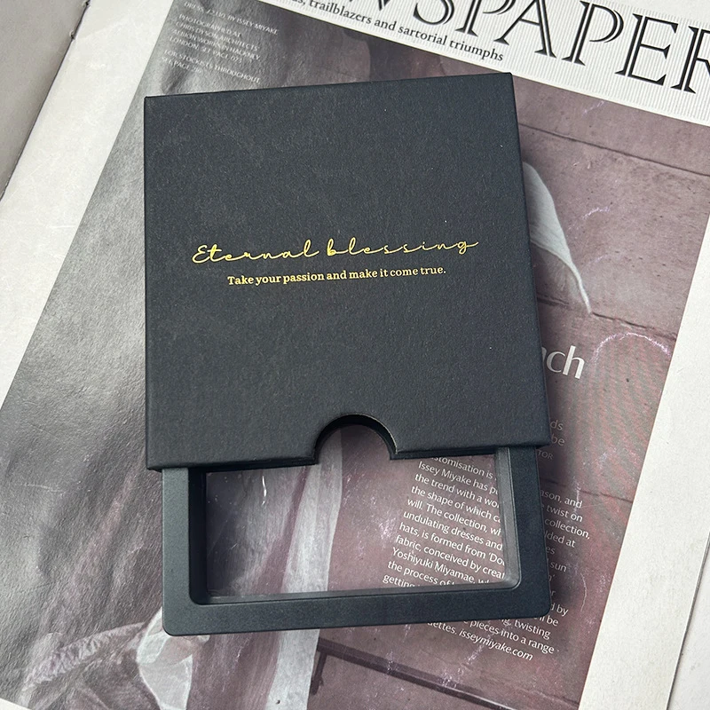 product custom logo luxury gold stamping nail packaging boxes printing personalized design jewelry ring earring product drawer paper box-2