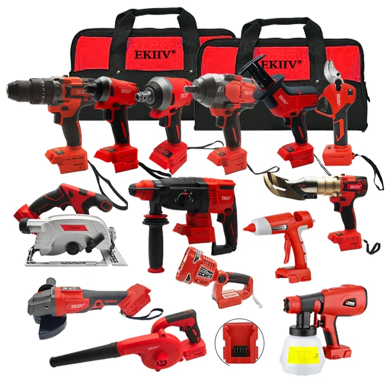 18v Brushless Cordless Drill Combo Kit 4pcs Power Tool Set, Oem