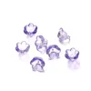 Glass Flower Beads - Transparent Purple
