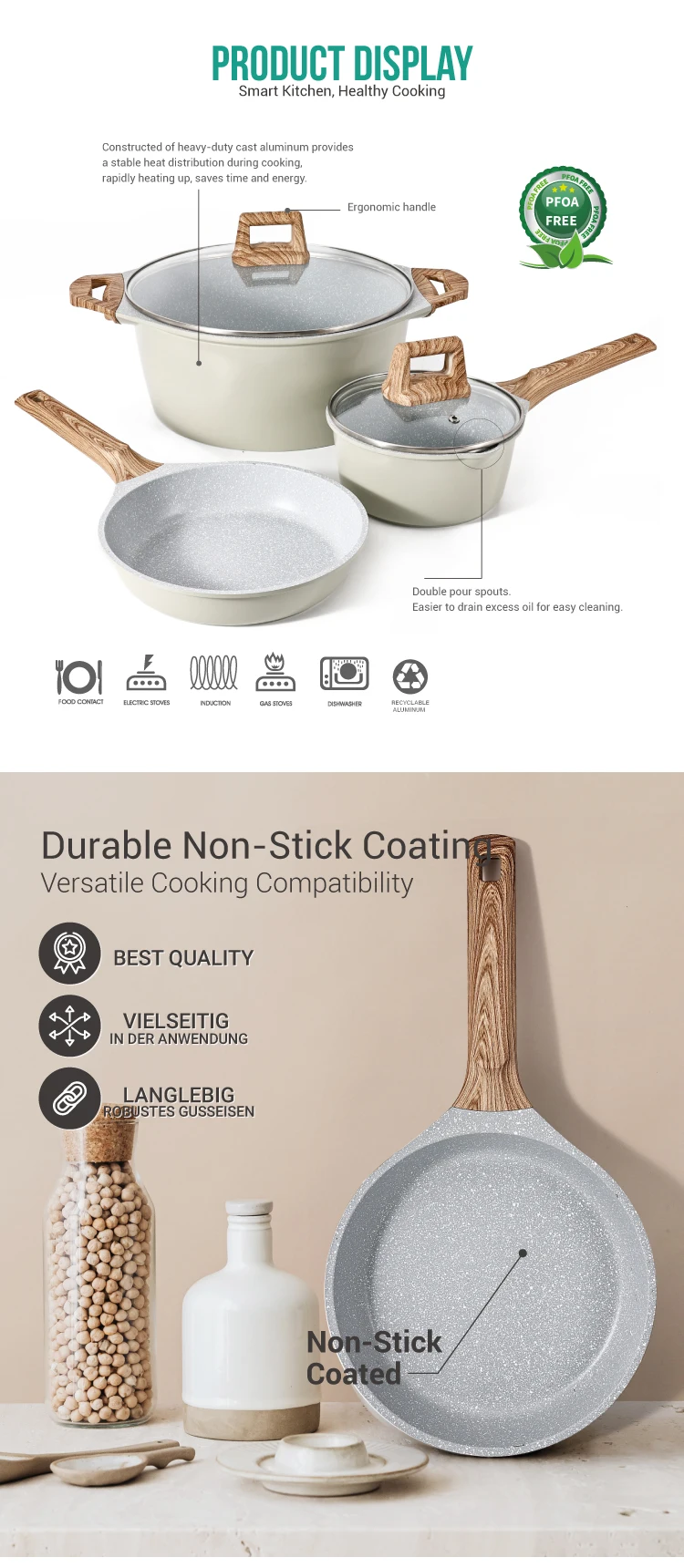 High quality die-cast non-stick induction Heavy gauge 7pc cupcake / 7 slot pancake baking pan