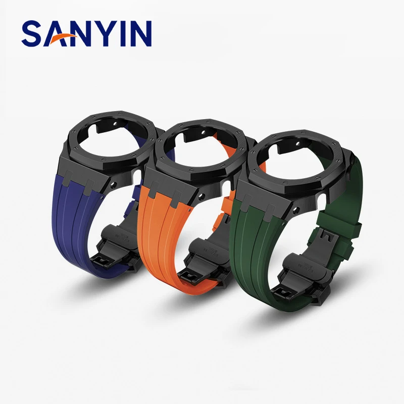 Custom 4th Update Generation Watch Parts Band Case Stainless Steel Watch Case Metal Bezel for G Shock GA2100 Mod