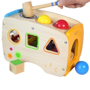 Hammering Pounding Toys Wooden Educational Toy Xylophone Shape Sorter Baby Toddler Kids Developmental Montessori Learning Toy