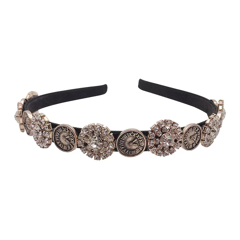 Fashion Baroque Hairband Embellished Crystal Headband Hair Hoop Accessories 