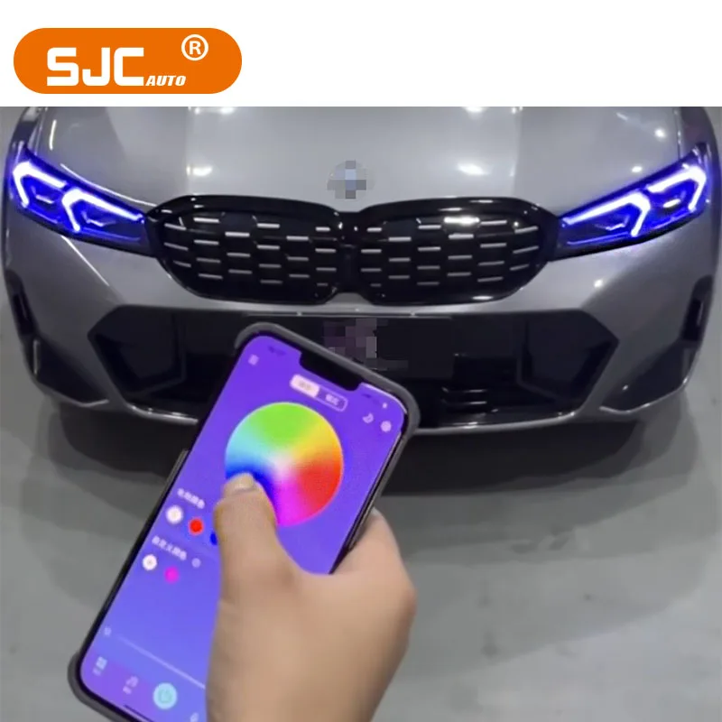 SJC DRL LED RGB Module for BMW F40 F30 F10 F22 F80 G20 G30 G08 G22 X5 X6 G20 M3 M5 Headlight Module Yellow Red Green Blue Amber