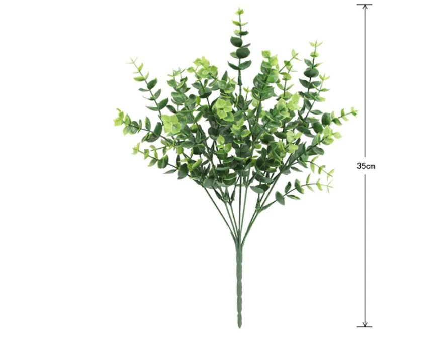 Popular Sale Artificial Plant Green 5 Design Plastic Eucalyptus For