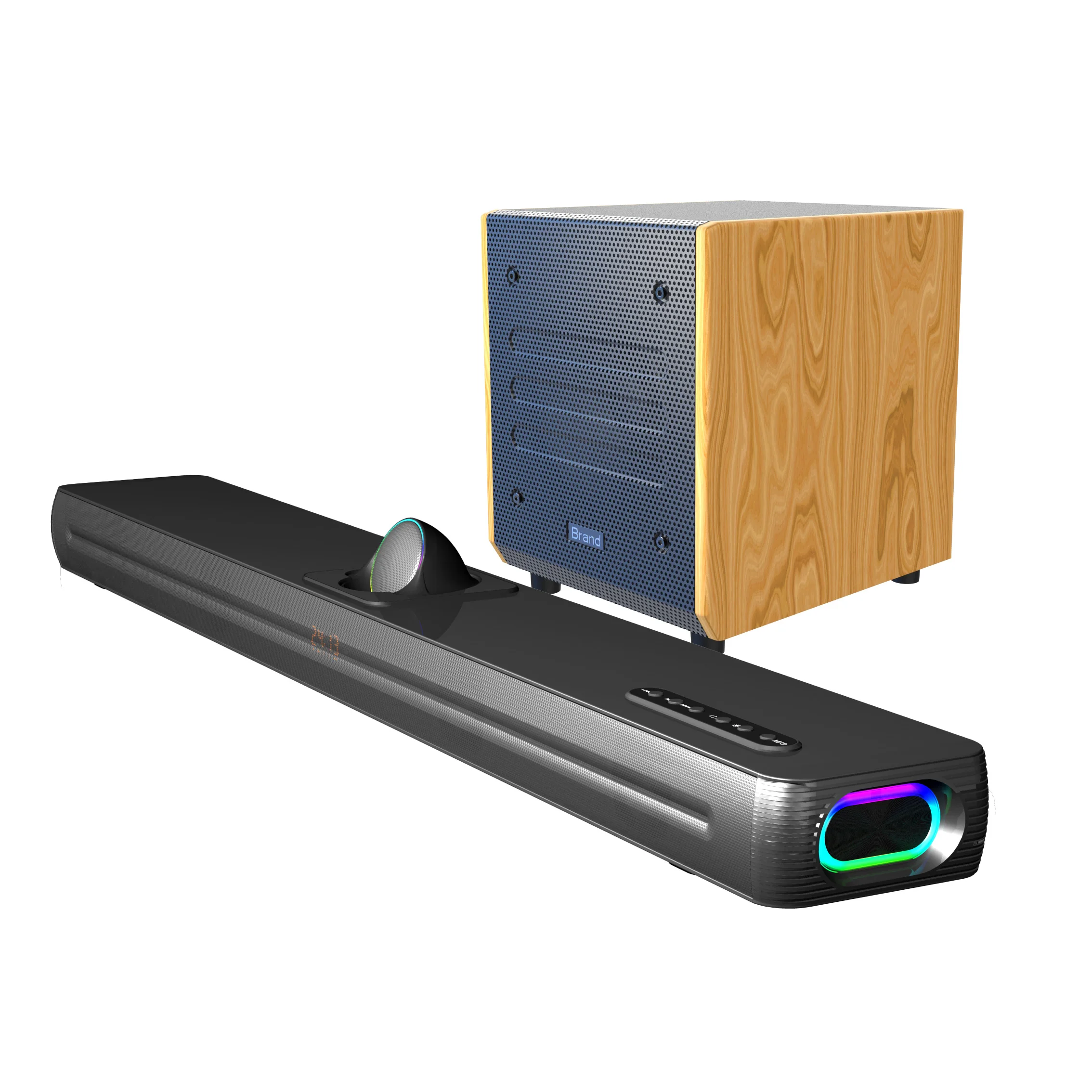 Bluetooth Home Theatre Soundbar with Independent Wooden