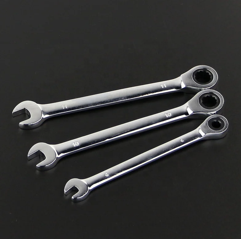 22pcs Gear Spanner Set Chrome Vanadium Steel Rachet Wrench