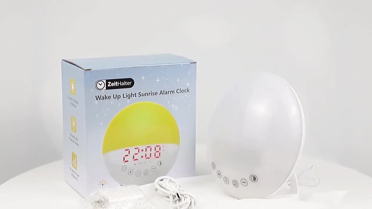 Vofull Hot Selling Oval Fm Portable Radio Wake Up Light Usb Charging