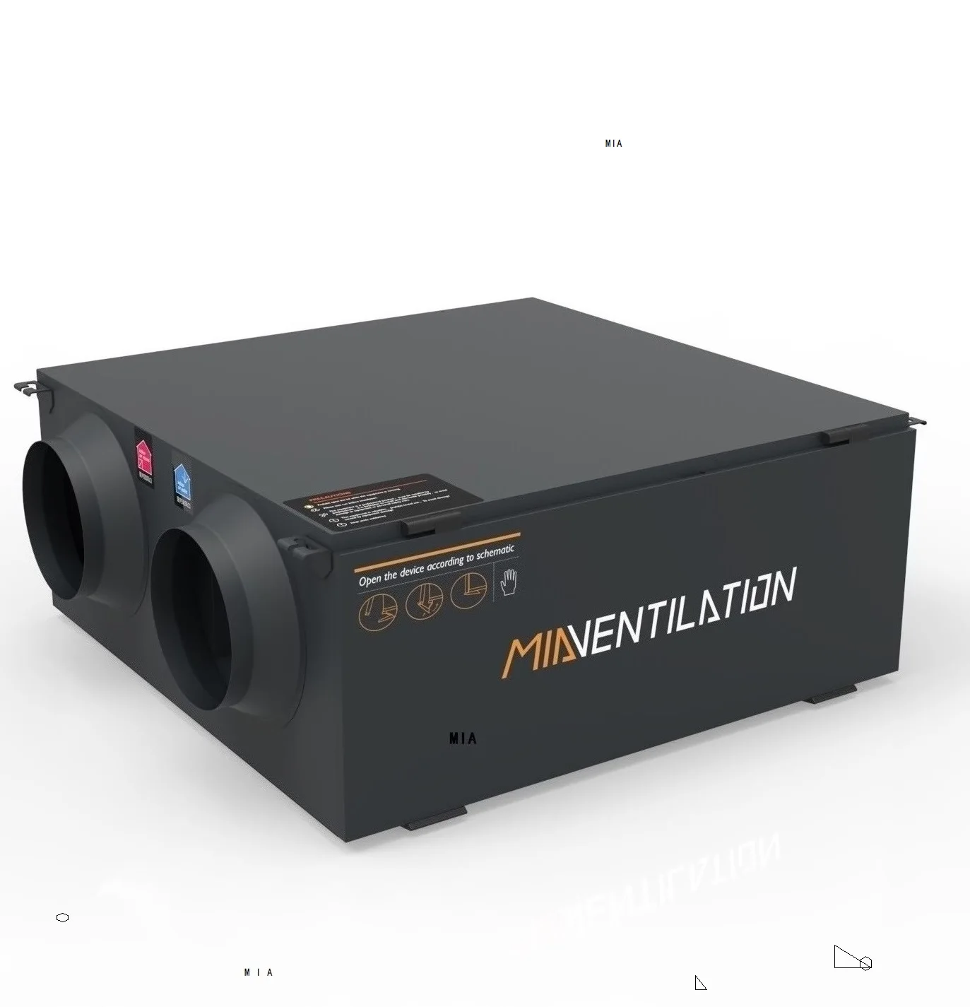 MIA 1000 CMH Central Ceiling Type Bidirectional Flow Fresh Air Ventilation Fan Energy Cost Saving HVAC System air Ventilator