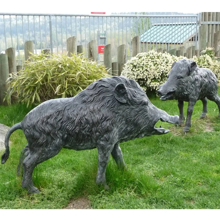 ブロンズ製 イノシシ像 ブロンズ野生動物ガーデンイノシシ像動物豚の彫刻| Alibaba.com