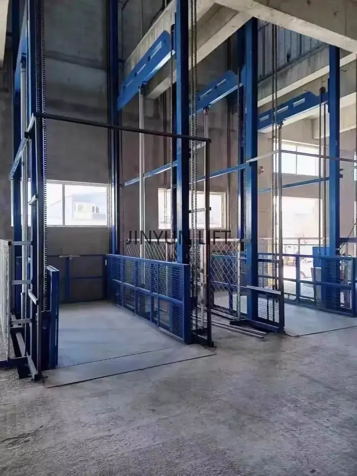 Industrial Warehouse Used Freight Elevator Goods Elevator Price Hydraulic Vertical Guide Rail Cargo Lift