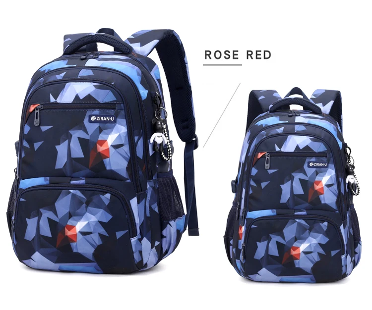 Large Capacity Waterproof Kids School Backpack Factory Price Colorful Campus Leisure Student Backpack for Girls and Boys