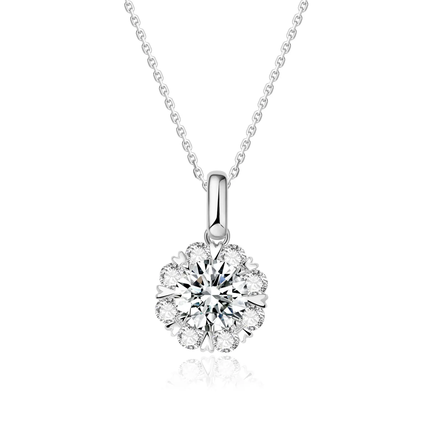 18k Gold Lab-grown Diamond 1 Carat Pendant + D Vs1 Cvd White Lab-grown ...