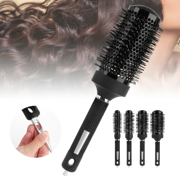 Wholesale Heat-resistant ceramics Hair Styling Combs Curly Hair Comb Heat Resistant Curly Hair Roller Brush for  SHANGZIYI