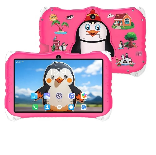 2024 New Arrival 7 Inch Cute Penguin Style Android Tablet for Kids