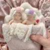 Poupées bébé en silicone solide de 12 cm