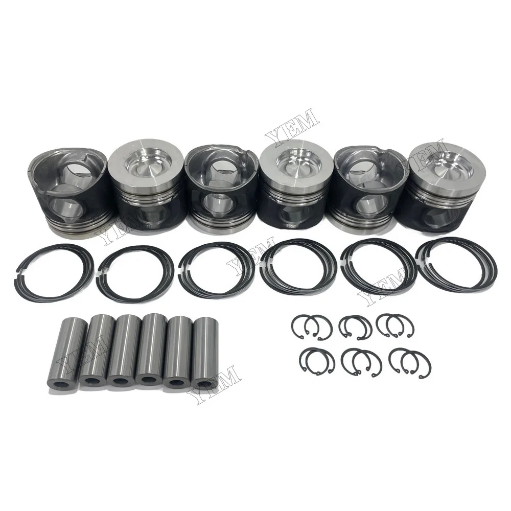 Cylinder Pistons and Rings Set Compatible for Deutz BF6M2012s OEM Engine Parts 5