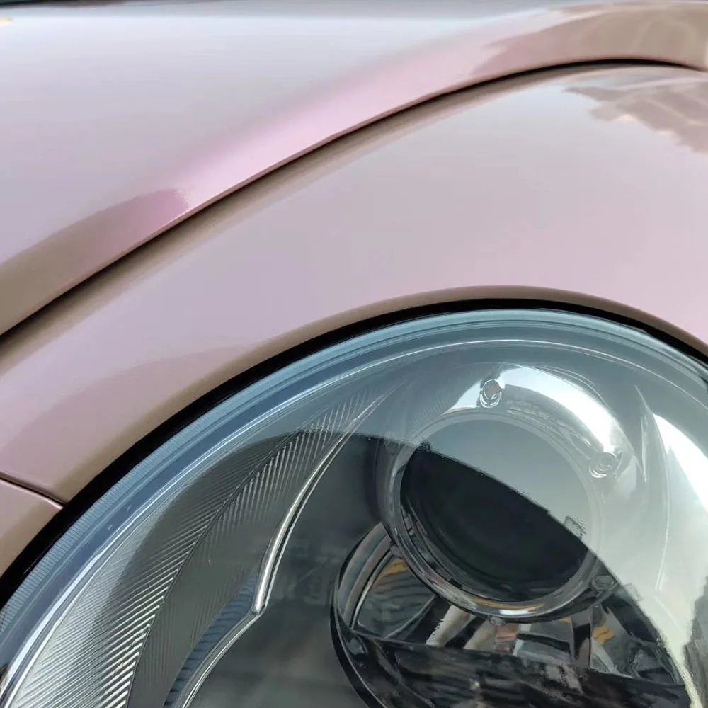 Best Gloss Crystal Peach Pink Car Wrap