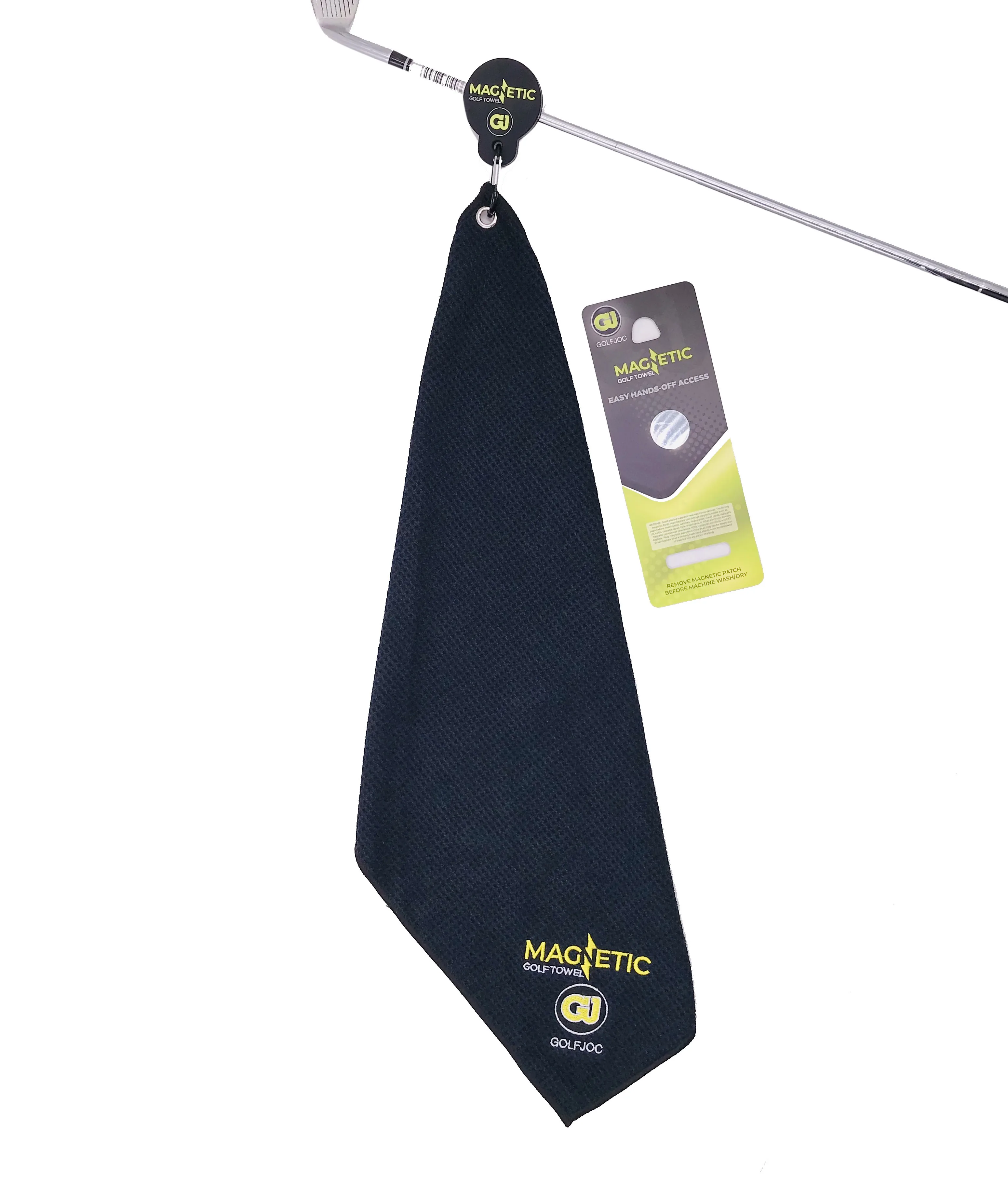 Wuxi Ivy Textile Custom Microfiber Golf Towel High Quality Embroidered Waffle Weave with Carabiner Microfibre Cloth