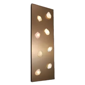Natural Rock Crystal Luxury Wall Light Modern Living Room Background Wall Light Simple Creative Bedroom Bedside Aisle Lights