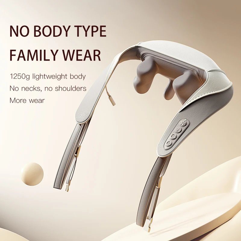 Techlove 6d Kneading Neck Massager Powerful Wireless Mini Neck Shoulder Back Massager N5 Trapezius Massager With Graphene Heat